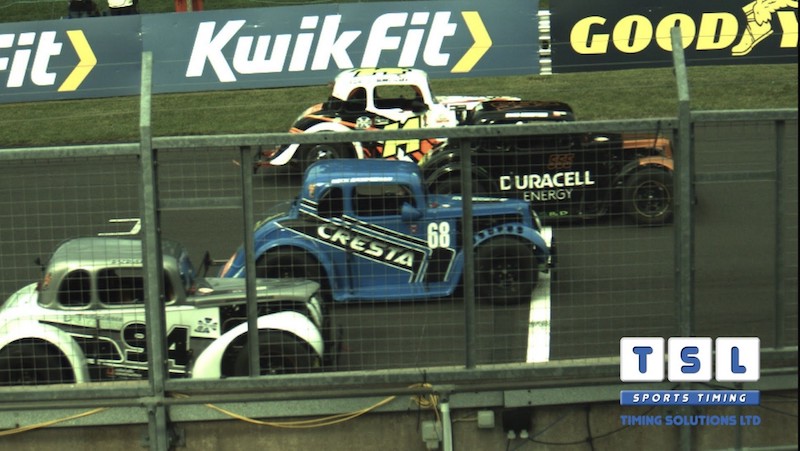 One of several photo finishes at Oulton Park with the Scottish Legends