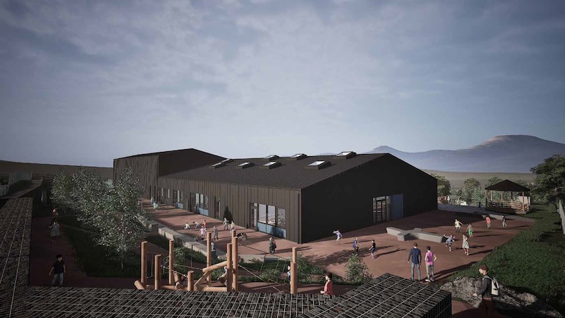 An illustration of the planned new school at Dunvegan