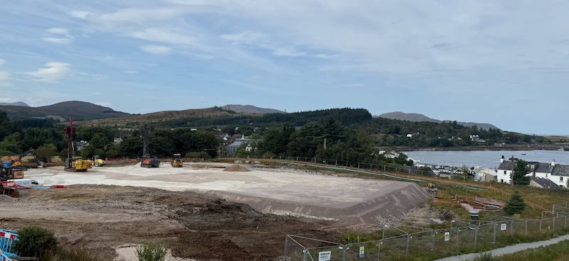 Work on the site of the new school in Broadford